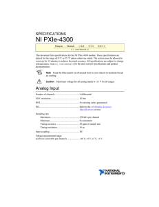 NI PXIe-4300 Specifications