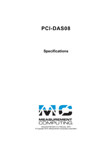 PCI-DAS08 Specifications