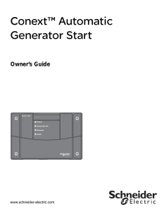 Conext™ Automatic Generator Start