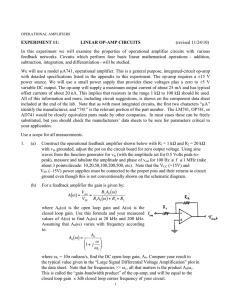 A ω( )= R2A0 ω( ) R1A0 ω( )+ R1 + R2 A0( )