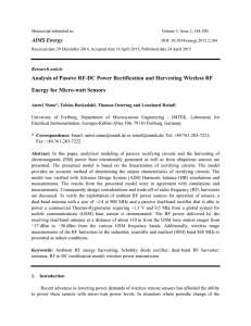 Analysis of Passive RF-DC Power Rectification and