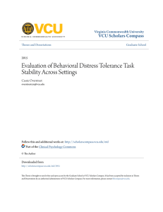 Evaluation of Behavioral Distress Tolerance Task Stability Across