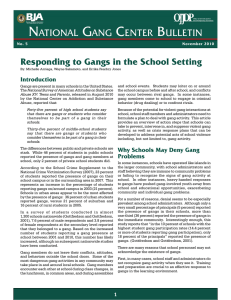 Responding to Gangs in the School Setting