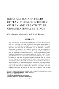 ideas are born in fields of play: towards a theory of play