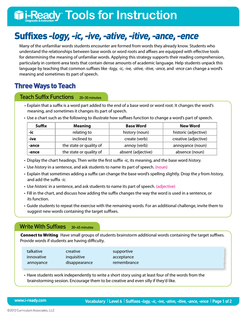 suffixes-logy