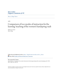 Comparison of two modes of instruction for the learning/teaching of