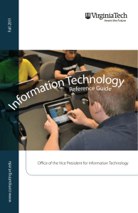 Fall 2011 Reference Guide - Information Technology | Virginia Tech