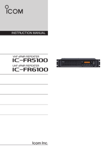 IC-FR5100/FR6100 Instruction Manual