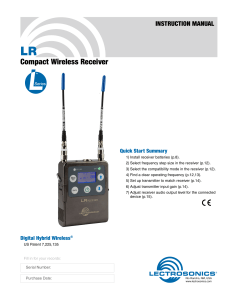 LR Manual - Lectrosonics.com