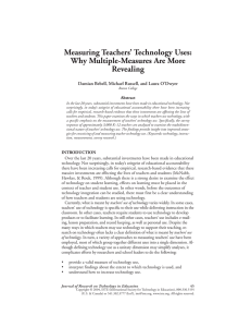 Measuring Teachers` Technology Uses