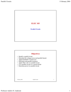Parallel Circuits