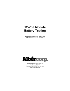 12-Volt Module Battery Testing