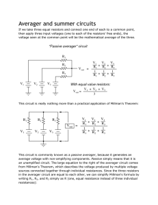 Averager and summer circuits