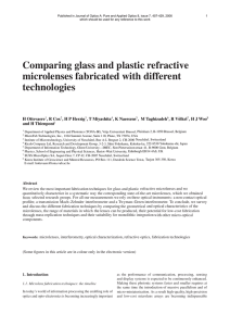 Comparing glass and plastic refractive microlenses