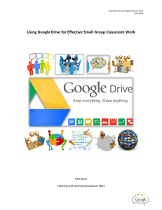 Using Google Drive for Effective Small Group Classroom Work