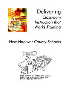 Delivering Classroom Instruction that Works Part 1