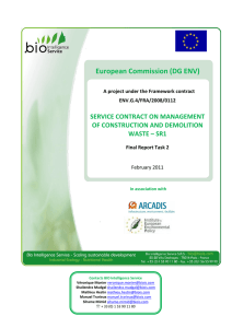 service contract on management of construction and demolition waste