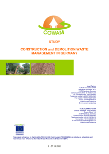 Construction and Demolition Waste Management in
