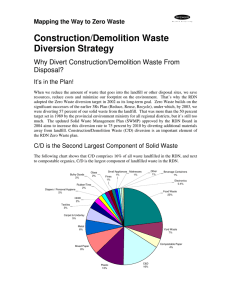 Construction/Demolition Waste Diversion Strategy