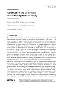 Construction and Demolition Waste Management in Turkey