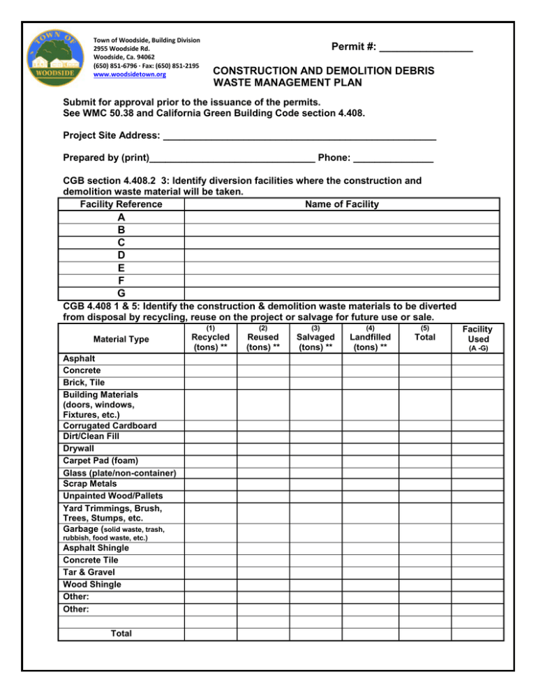 Event Waste Management Plan Template Learngase