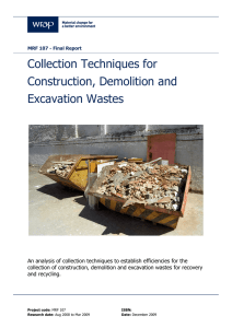 Collection Techniques for Construction, Demolition