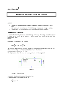 Experiment 5 Transient Response of an RC Circuit