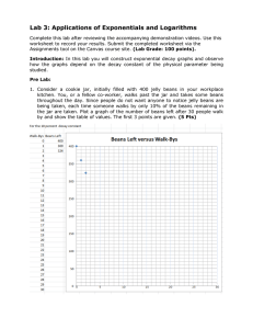 Lab 3: Applications of Exponentials and Logarithms