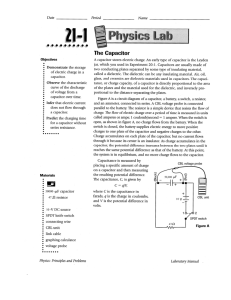 Electrostatics – The Capacitor