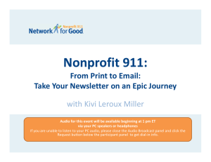 Nonprofit 911: From Print to Email