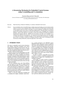 A Structuring Mechanism for Embedded Control Systems using Co