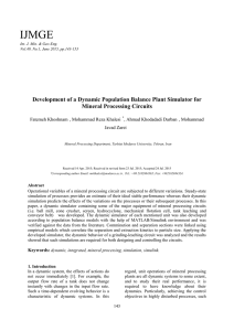 Development of a Dynamic Population Balance Plant Simulator for