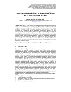 Intercomparison of Generic Simulation Models for Water