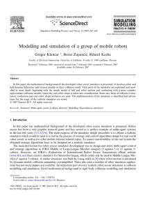 Modelling and simulation of a group of mobile robots