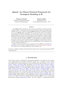 simecol: An Object-Oriented Framework for Ecological