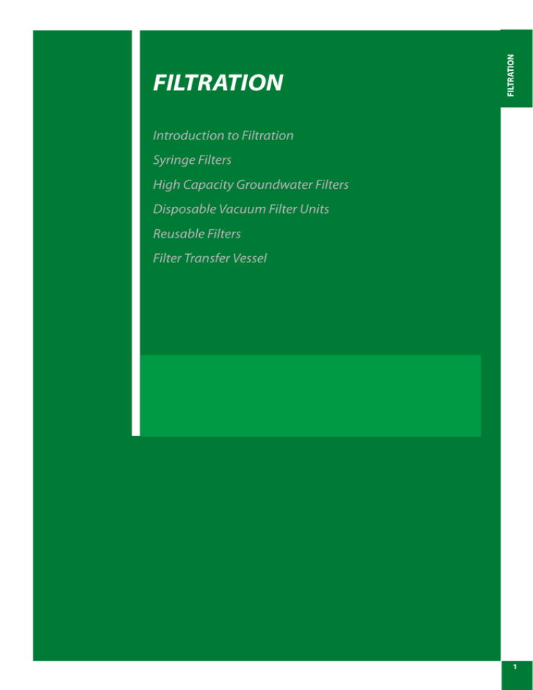 filtration Environmental and Industrial Process