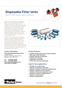 Disposable Filter Units - ESMA Industrial Enterprises