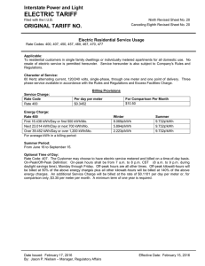 electric tariff - Alliant Energy