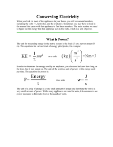 Conserving Electricity Assignment