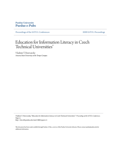 Education for Information Literacy in Czech - Purdue e-Pubs