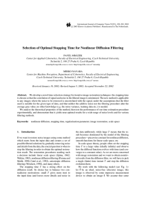 Selection of Optimal Stopping Time for Nonlinear Diffusion Filtering
