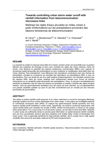 Towards controlling urban storm water runoff with rainfall information