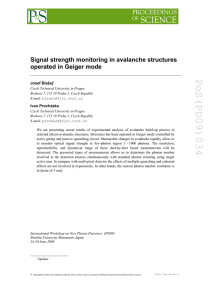 Signal strength monitoring in avalanche structures operated