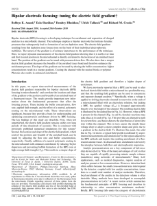 Bipolar electrode focusing: tuning the electric field gradient†