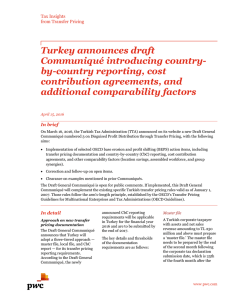 Turkey announces draft Communiqué introducing country
