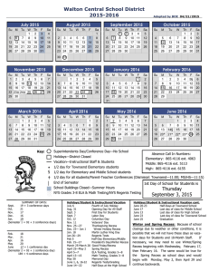 2015-16 Twelve month calendar DRAFT