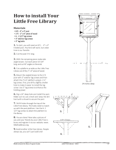 Little Free Library Installation Instructions