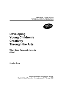 Developing young children`s creativity through the arts