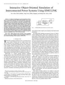 Interactive object-oriented simulation of interconnected power