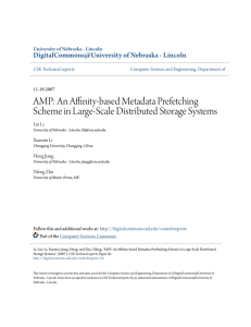 AMP: An Affinity-based Metadata Prefetching Scheme in Large